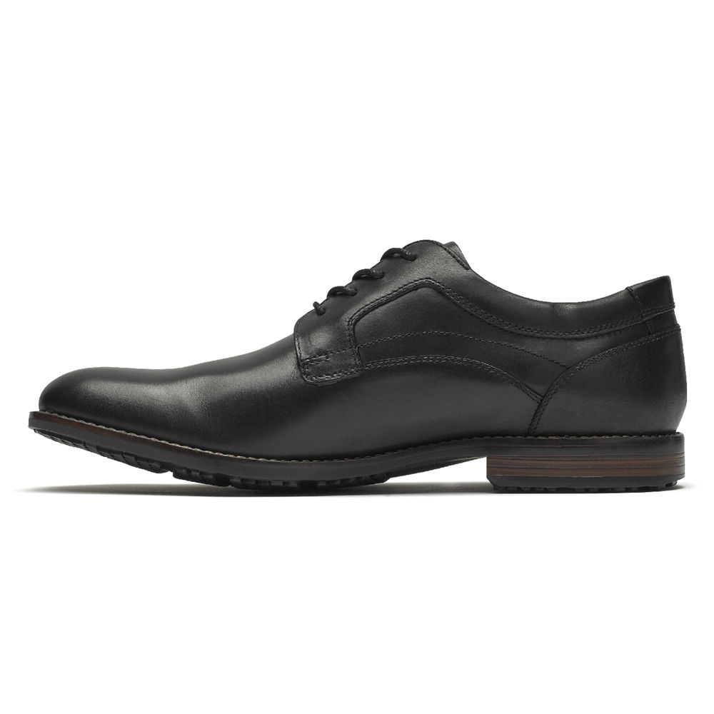 Rockport Oxfords For Mens Black - Dustyn Plain Toe - ZY2631840